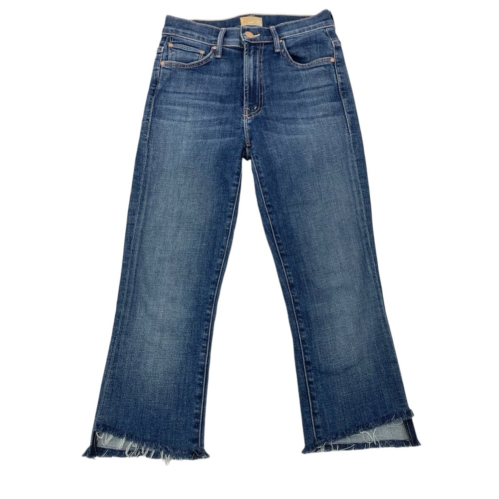 MOTHER The Insider Crop Step Fray Jeans 25 Blue - Picture 2 of 16